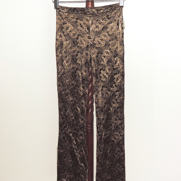 Metallic gold lace pants by Rampage - Picture 1 of 7